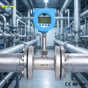 Gas Turbine Flow Meter High Accuracy Liquid Medium 4-20mA Output Flange Connection 0-4000m/h Measurement Range Metering