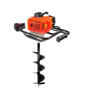 Gasoline-Powered Earth Auger for Deep-Hole Drilling