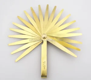 Good Quality Brass Feeler Gages 100mm Length Brass Gap Gauge 20 Blades/set