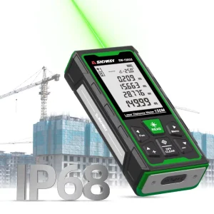 Green Laser Rangefinder 150m Outdoor Industrial Professional Distance Measuring Instrument IP68 Recharging Laser Distance Meter
