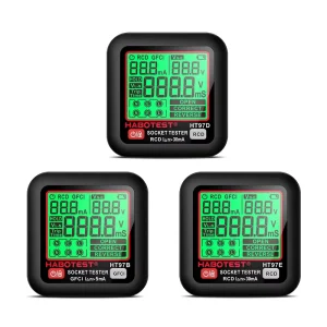 H97 Automatic Detection Recognition Household Three pin Voltage Socker Leakag Switch Detection Socker Tester Plug