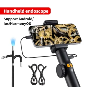 HD Articulating Borescope Built in LED Waterproof Oil-proof for Video Endoscope Chassis Inspection Borescope for Car Maintenance