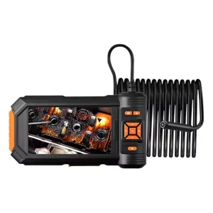 HD808 Handheld Endoscope 8mm Dual Lens 1080P HD 5inch IPS Screen 5m Cable Industrial Portable Borescope 2.0MP Inspection Camera