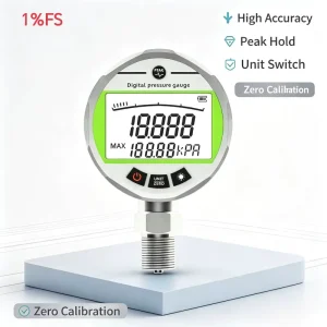 HG-806XB -0.1~100Mpa LCD Display Differential Hydraulic Pressure Gauge 60mm/100mm Dial M20*1.5 1% 3-Year Warranty