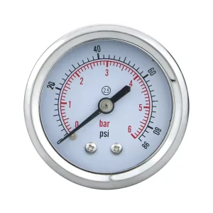 HK-Y50Z Stainless Steel-Case Axial Oil and Water Pressure Gauge 51.5mm 2.5%
