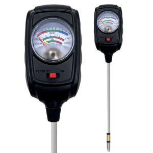 HM-02 Home Gardening Metal Indoor Soil Moisture Meter Tester Dial Thermometer Type for Plants No Batteries Required
