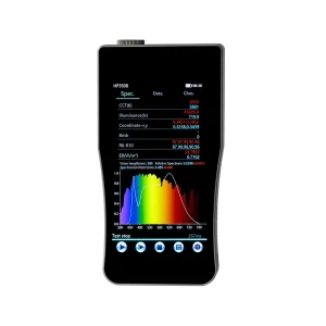 HP350B Handheld Blue Light Spectroscopic Instruments Spectral Illuminance Meter Spectrometer 5′ HD IPS LCD Display 0.5nm