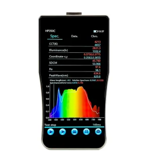 HP350C Portable Light Spectrometer Handheld Optical Spectrometer to Test Lights Color Temperature Meter Quality