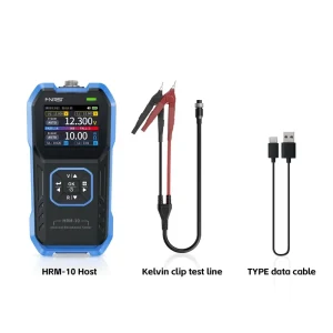 HRM 10 Battery Internal Resistance Meter Kelvin Clip 18650 26650 Test Probe Pen Battery Clip Circular Connector