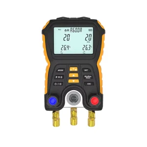 HTi Model 750 Electronic Manifold Meters Gauge with Tool Clamp 14~392 Temperature Range 4 AA Battery