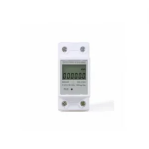 HUIXIA DDS442 2P Width Single Phase Class 1.0 LCD KWh Meter for Modular Din Rail Power Monitoring and Usage Analysis 60A