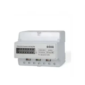 HUIXIA DTS 7P Guide Rail Three Phase Four Wire 380V LCD Electric Energy Meter High Power Class 1.0 Accuracy 40A Max Current