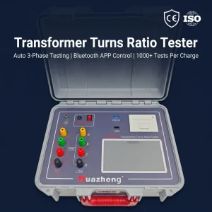 HZTTR80AP Automatic Three Phase TTR Measuring Instrument for Substation Power Transformer Turns Ratio Tester With Battery