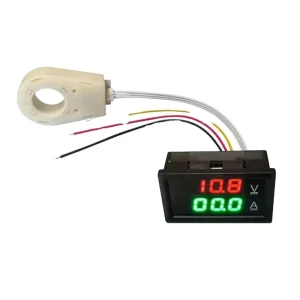 Hall Ammeter Voltmeter DC 0 300V 50A 100A 200A 400A Battery Monitor LED Digital Current Voltage Meter