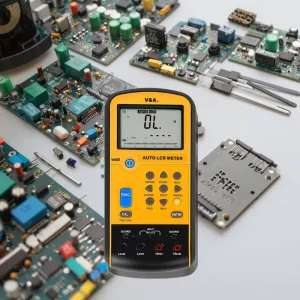 Handheld 100kHz LCR Meter, Digital Bridge Multimeter, ESR Calibration, 0.30% Accuracy, 200-200MΩ Resistance, Dual LCD