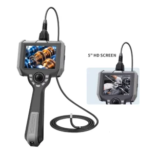 Handheld 5 inch HD IP67 Waterproof Industrial Endoscope 6mm Mini Camera 360° NDT 32GB SD Card Articulated Borescope CMOS