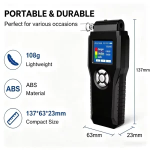 Handheld Alcohol Breathalyzer Machine Digital Alcohol Meter BAC Tester High Precision Alcohol Tester for Personal Driver Safety