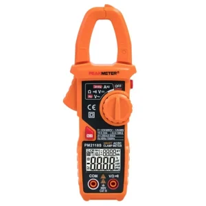 Handheld Digital Multimeter Non-Contact AC/DC Voltage Current Pin Gauge Plastic Yellow 0.5% Accuracy 1-600V 60-600A PM2118S