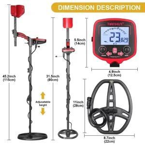 Handheld Plastic Gold Metal Detector 5 Meters Depth TX 850L IP65 Rated Metal Locating Machine