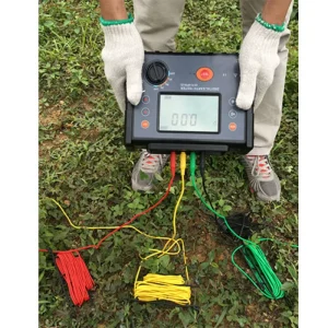 Handheld Portable Earth Resistance Soil Resistivity Tester 2 3 4 Wire Test Ground Resistance Meter