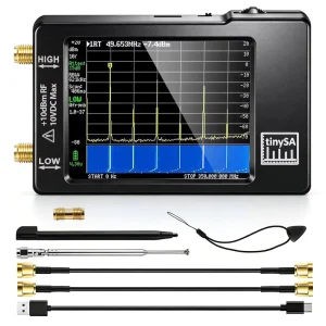 Handheld TinySA Spectrum Analyzer 2.8″ Touch Screen 650mAh Battery 100KHz-960MHz Portable RF Signal Generator Antenna Analyzer
