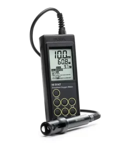 Hanna HI9147 Portable DO Meter 0-50 Mg/L % Saturation IP67 Waterproof Plastic Body 3V Power for Aquaculture & Water Testing