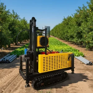 HarKon Crawler Type Diesel Powered Hydraulic Water Well Drilling Rig Motor 200 Meter Drilling Depth Rock Drilling Machine 1 Year