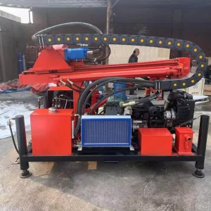 Heavy Duty 260m Water Well Drilling Rig Wheeled Diesel Hydraulic Machine for Tough Rocks