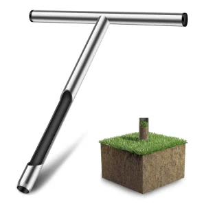 Heavy Duty Soil Sampler Probe 12 Inch Stainless Steel Plant Care T Style Handle Soil Test Kits