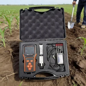 High Accuracy 8 in 1 Soil Sensor Tester with LCD Display Data Logger for EC PH NPK Moisture Temperature Salinity Soil Analyzer