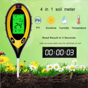 High Accuracy ST 02 4 in 1 Soil Tester Backlit Digital PH Moisture Light Temperature Meter for Gardening Farm