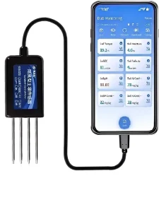 High Accuracy Soil Analyzer 8 in 1 Soil Sensor with USB for EC PH NPK Moisture Temperature & Salinity 1 Resolution
