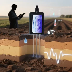 High Accuracy Soil Nutrient Moisture Temperature EC NPK Sensor Wireless Data Logger for Agriculture Research and Hydroponics