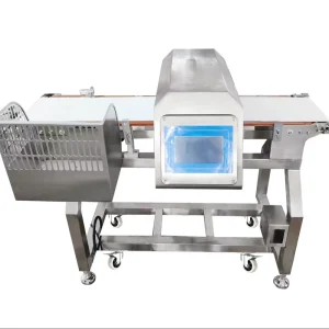 High Detection Industrial Metal Detector Machine for Food Beverage Industry with Reject Bin
