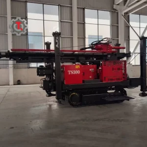 High Efficiency Portable Rotary Drill Machine 300 Meter Deep Water Well Drilling Rig Crawler Engine Drilling Rig