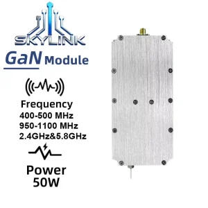 High Linearity Anti Drone Module 50W 950 1100 MHz 1100 1300 MHz 1300 1500 MHz Low VSWR 47dB Gain 28V GaN RF Power Amplifier