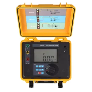 High Performance Digital Earth Ground Resistance Tester Soil Resistivity Meter with LCD Display