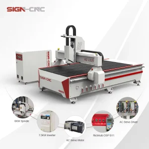 High Precision 3 Axis 1325 1530 with Vacuum Table 6KW Spindle CNC Router Machine for Wood Furniture Cutting Engraving Milling