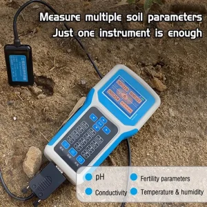 High Precision 3 Electrode Soil Sensor Handheld Tester Measure Soil NPK PH EC Moisture Temp Agriculture Soil Testing Equipment