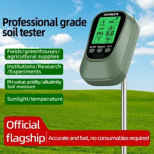High Precision 4 in 1 Smart Soil Tester PH Temp Soil Moisture Sunlight Detector for Horticulture Agriculture Home Gardening