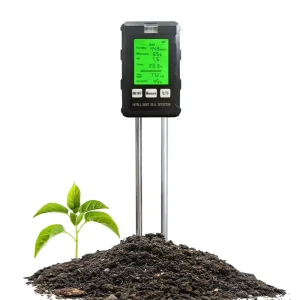 High Precision 6 in 1 Soil Moisture & PH Meter OEM Customizable Plastic Material Good Quality RS485 Temperature Sensor