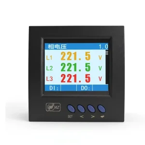 High Precision Class 0.5 Industrial Power Meter 5A Single Three Phase Smart Energy Monitoring System with TFT Color Screen