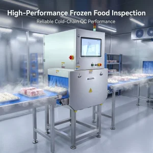 High Precision Industrial X Ray Detector Machine 0.6mm SUS Metal Detection for Large Package Food Processing Factory