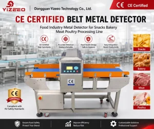 High Precision Metal Detector Machine for Aluminum Foil Food Pack Conveyor Belt System
