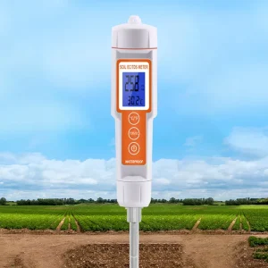 High Precision Metal Sensor Conductivity Tester Tool 3 in 1 Temperature TDS EC Digital Soil Meter for Garden Farm Planting