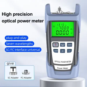 High Precision Optical Power Meter 7 Wavelengths Universal 2.5mm Interface Durable Handheld OPM for FTTH Network Maintenance