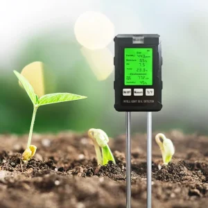 High Precision RS485 Sunlight Humidity Meter Temperature Tester 6 in 1 Soil Meter with Backlight