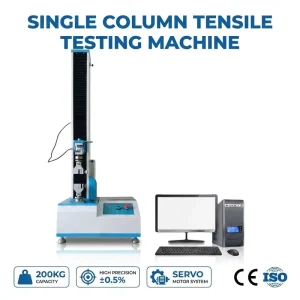 High-Precision Servo Motor Single-Column Tensile Testing Machine for Rubber Plastic and Textile 50kg 100kg 200kg 500kg