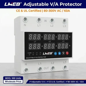 High Precision Single Phase Dual Display AC Current Voltage Meter Overload Automatic Recovery with Self-Resetting Feature