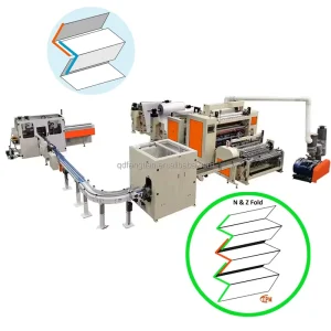 High Productivity Computerized V Fold Tissue Paper Pulp N Folding Jumbo Roll Interfold Making Converting Machine